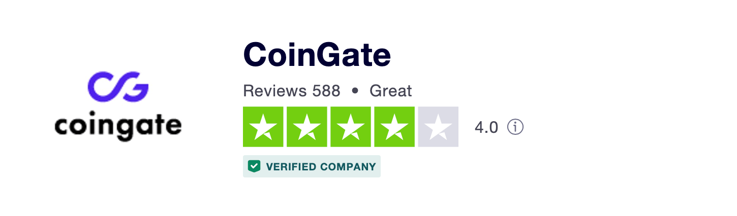 Coingate Trustpilot Screenshot